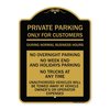 Signmission Only for Customers During Normal Business Hours No Overnight Parking No Trucks at Any, BG-1824-23519 A-DES-BG-1824-23519